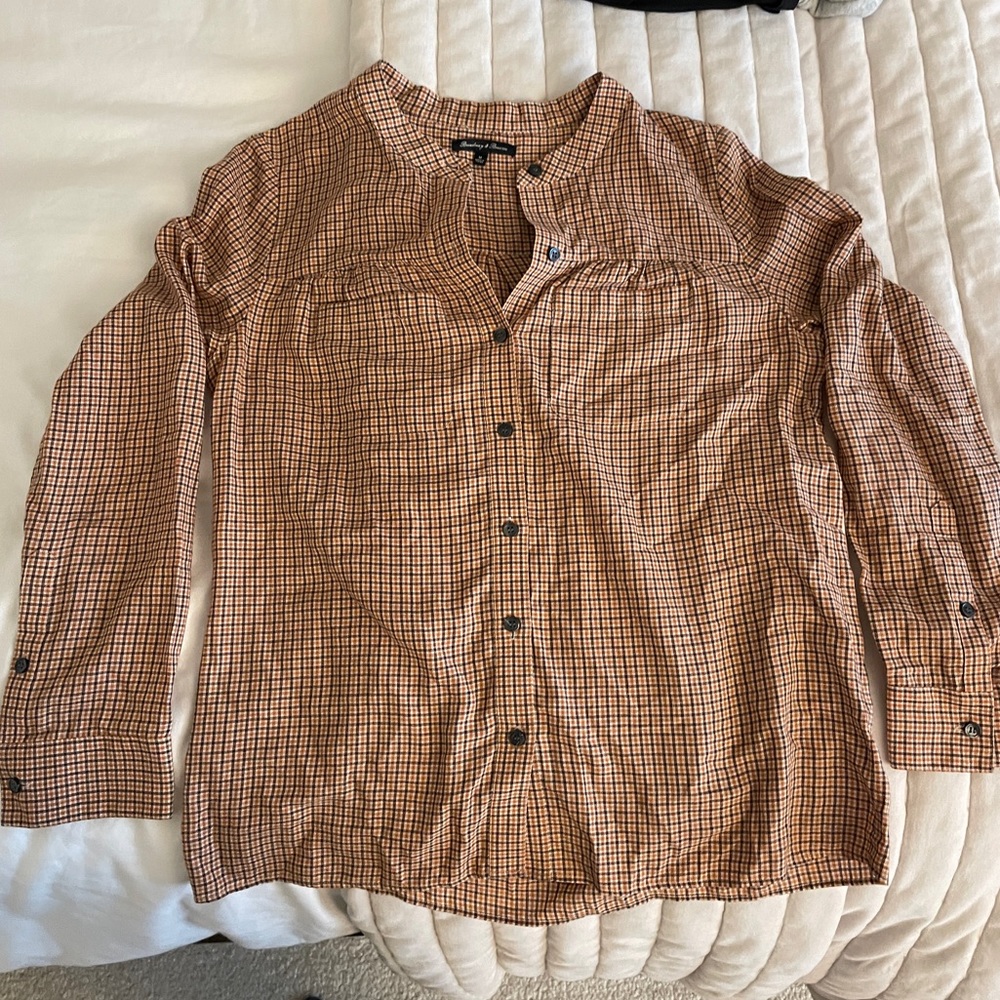 Madewell Broadway & Broome Flannel Blouse Size M Great Condition